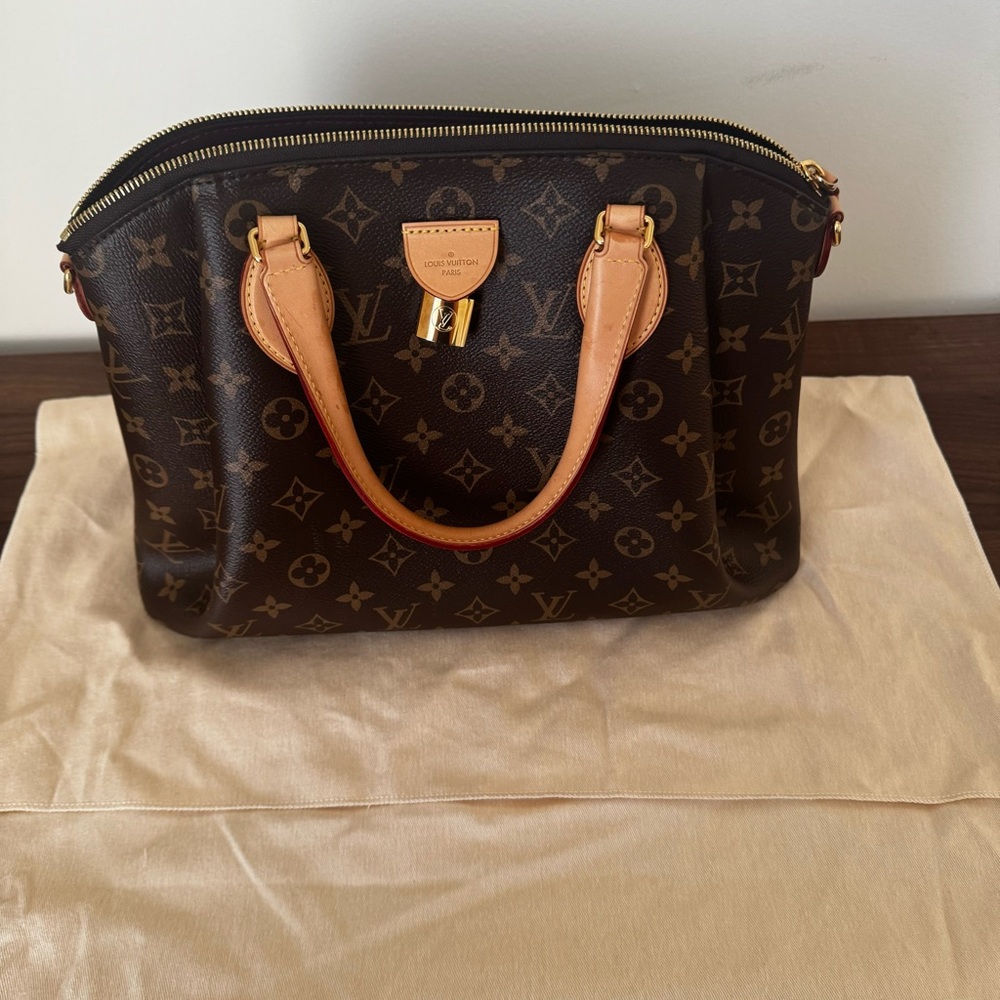 Authentic Louis Vuitton Rivoli MM Handbag With Shoulder Strap